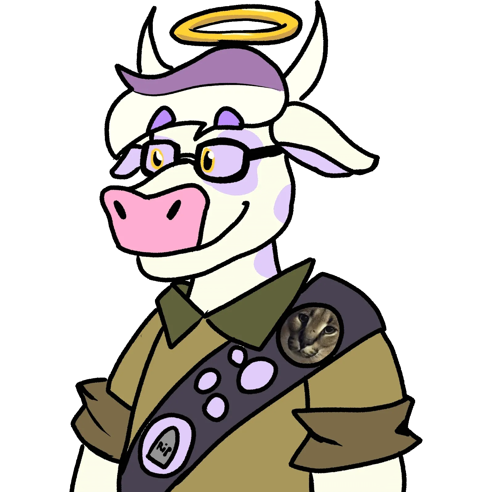 My fursona in a scouting uniform. 2 frame speaking animation.